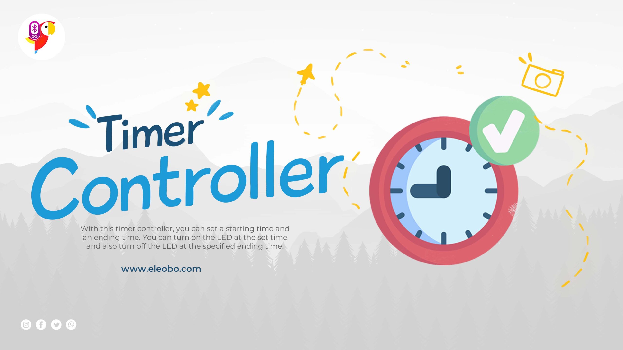 Timer Controller with BlueBot: Set Start and End Times to Control LEDs Control your LEDs with precise timing using the Bluetooth Timer Controller.