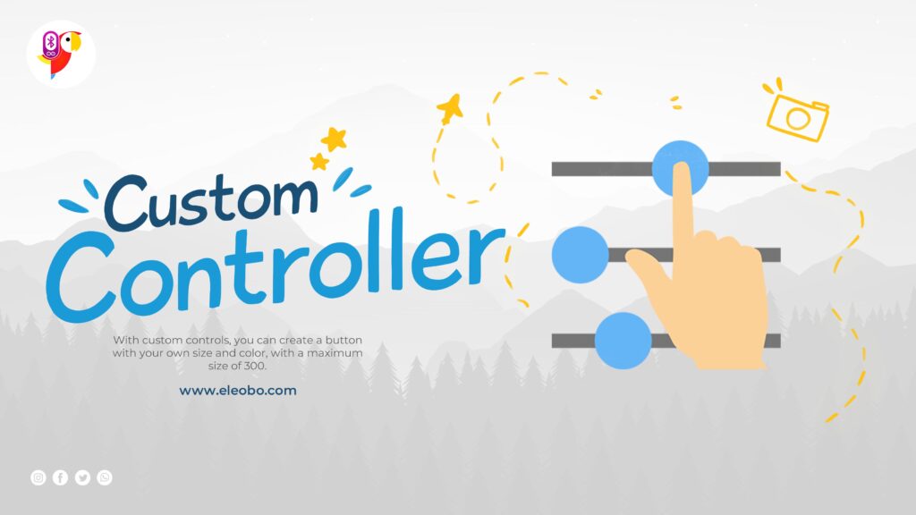 Discover the power of Custom Controls in the BlueBot Controller App, allowing users to create buttons tailored to their project needs, manage