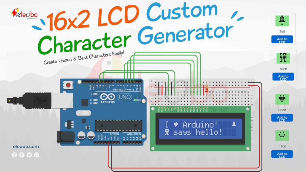 Arduino 16x2 LCD Custom Character Generator: Create Unique & Best Characters Easily!